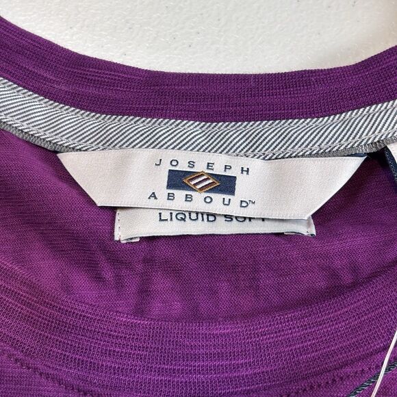 Joseph Abboud Purple Liquid Soft T-shirt Size L lightweight short sleeve casual - Picture 8 of 13
